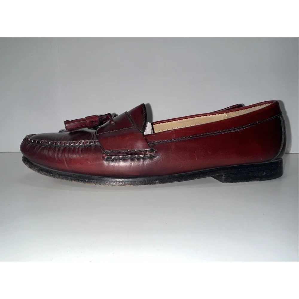 Cole Haan 03507 Black Cherry Pinch Tassel Slip-On Loafer Shoes Men's US 10.5‎ C